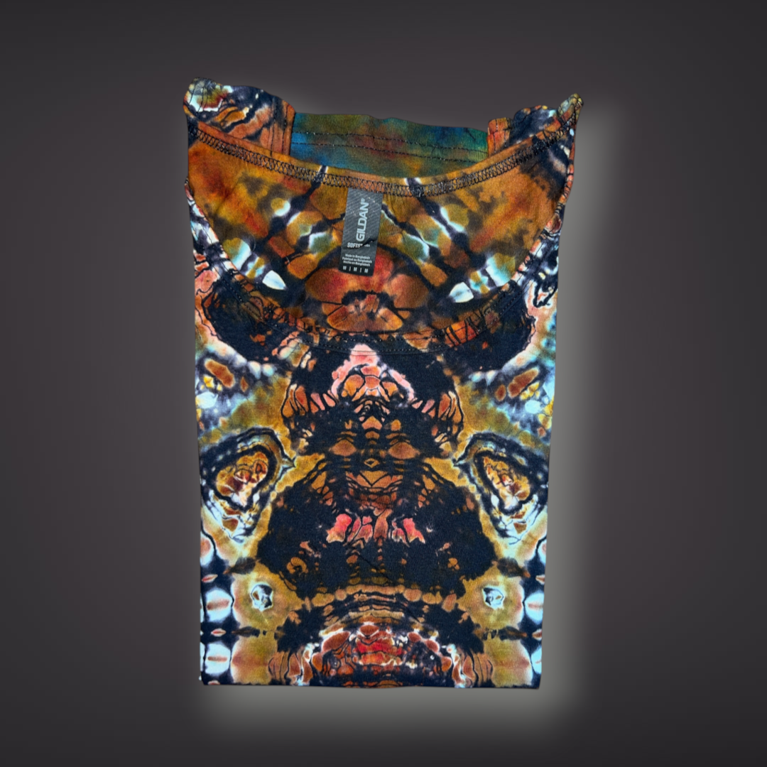 Adult Medium - Tribal Reverse Dye Tank - Fall Tones