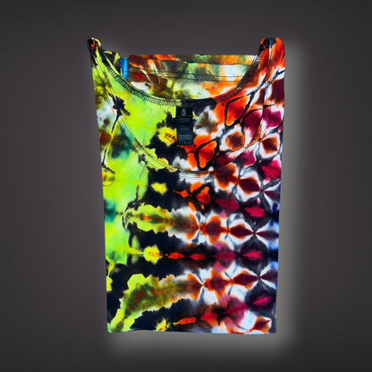 Adult Large - Stained Glass Reverse Dye Tank - Dark Rainbow
