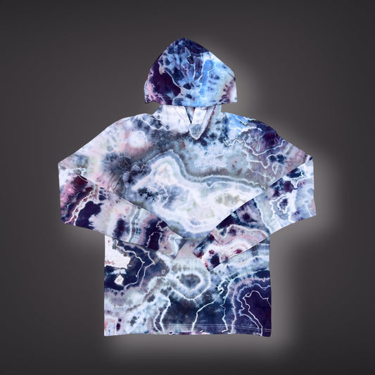 Adult Large - Hooded Long Sleeve Shirt - Purple Amethyst
