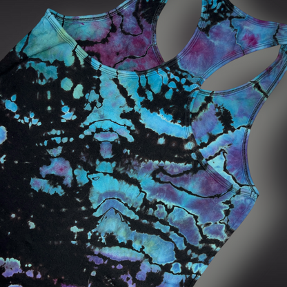 Women's Large - Geode Reverse Dye Racerback Tank - Abalone Shell