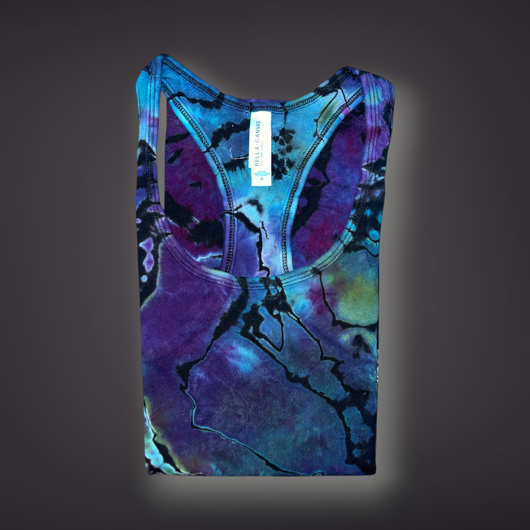 Women's Medium - Geode Reverse Dye Racerback Tank - Abalone Shell