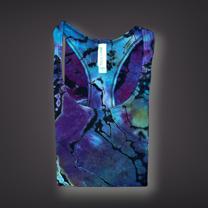 Women's Medium - Geode Reverse Dye Racerback Tank - Abalone Shell