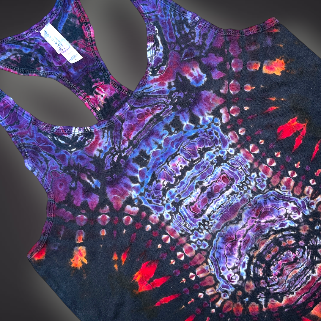 Women's Large - Tribal Reverse Dye Racerback Tank - Pacific Sunset