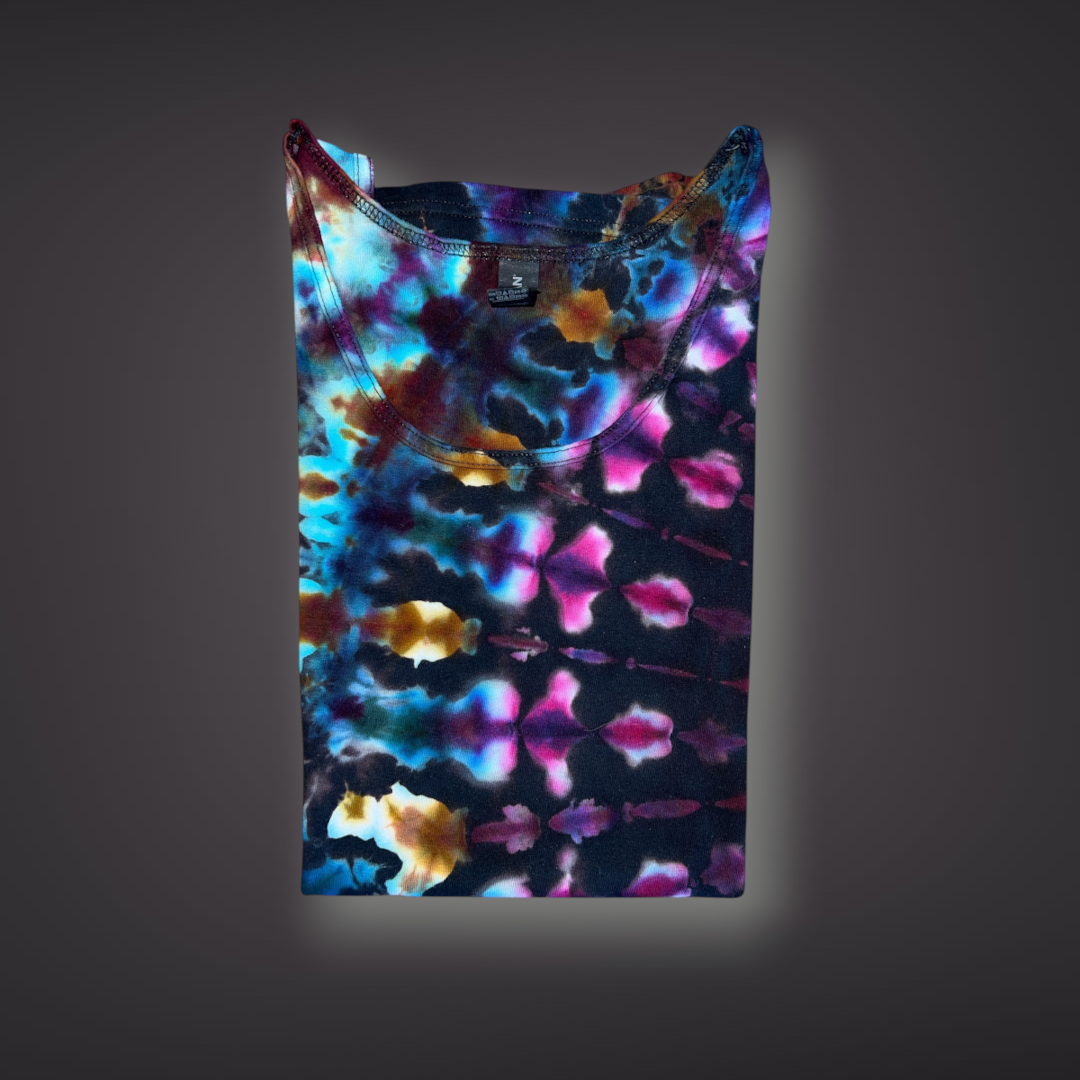 Adult XXL - Stained Glass Reverse Tank - Fall Sunset