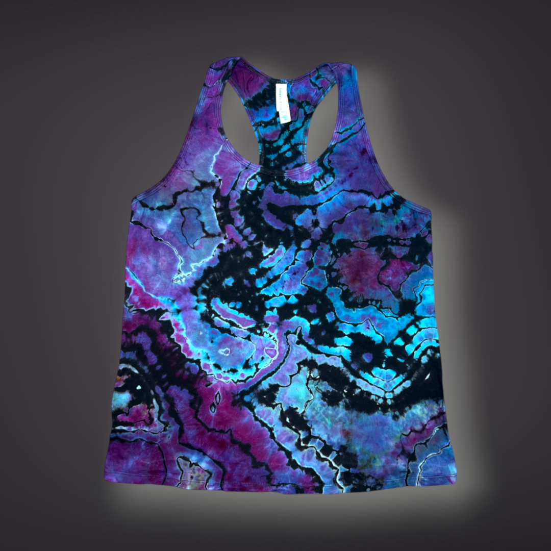 Women's 2XLarge - Geode Reverse Dye Racerback Tank - Abalone Shell