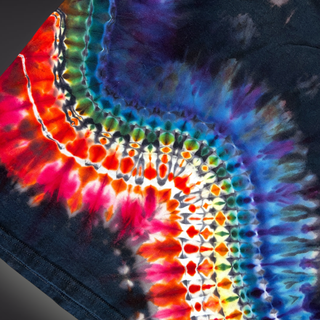 Adult XLarge - Banded Reverse Dye Tank - Dark Rainbow