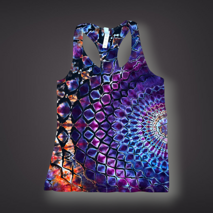 Women's Medium - Stained Glass Reverse Dye Racerback Tank - My Favorite Colorset Ever!