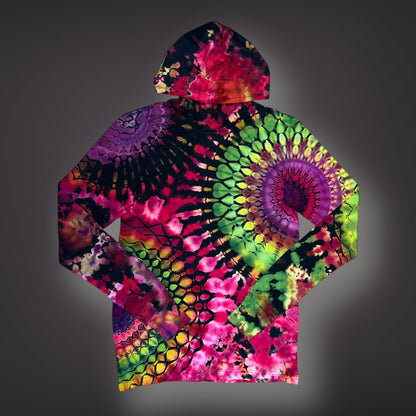 Adult Small - Northern Lights Hooded Reverse Long Sleeve Shirt - Small Defect