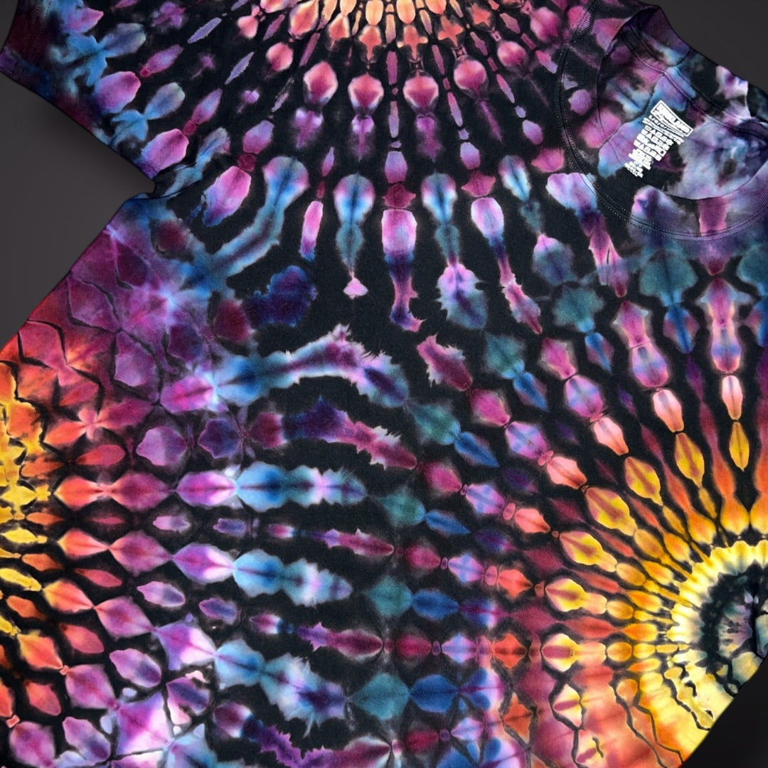 Adult Large - Spring Showers Short Sleeve Stained Glass Reverse