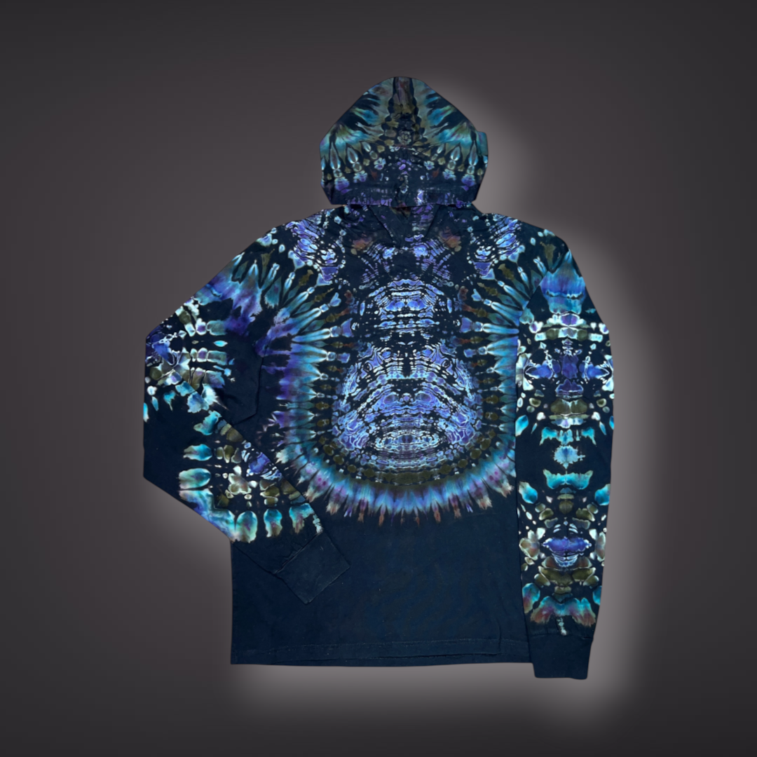 Adult XXLarge - Hooded Long Sleeve Reverse Tribal - Mystic Lake