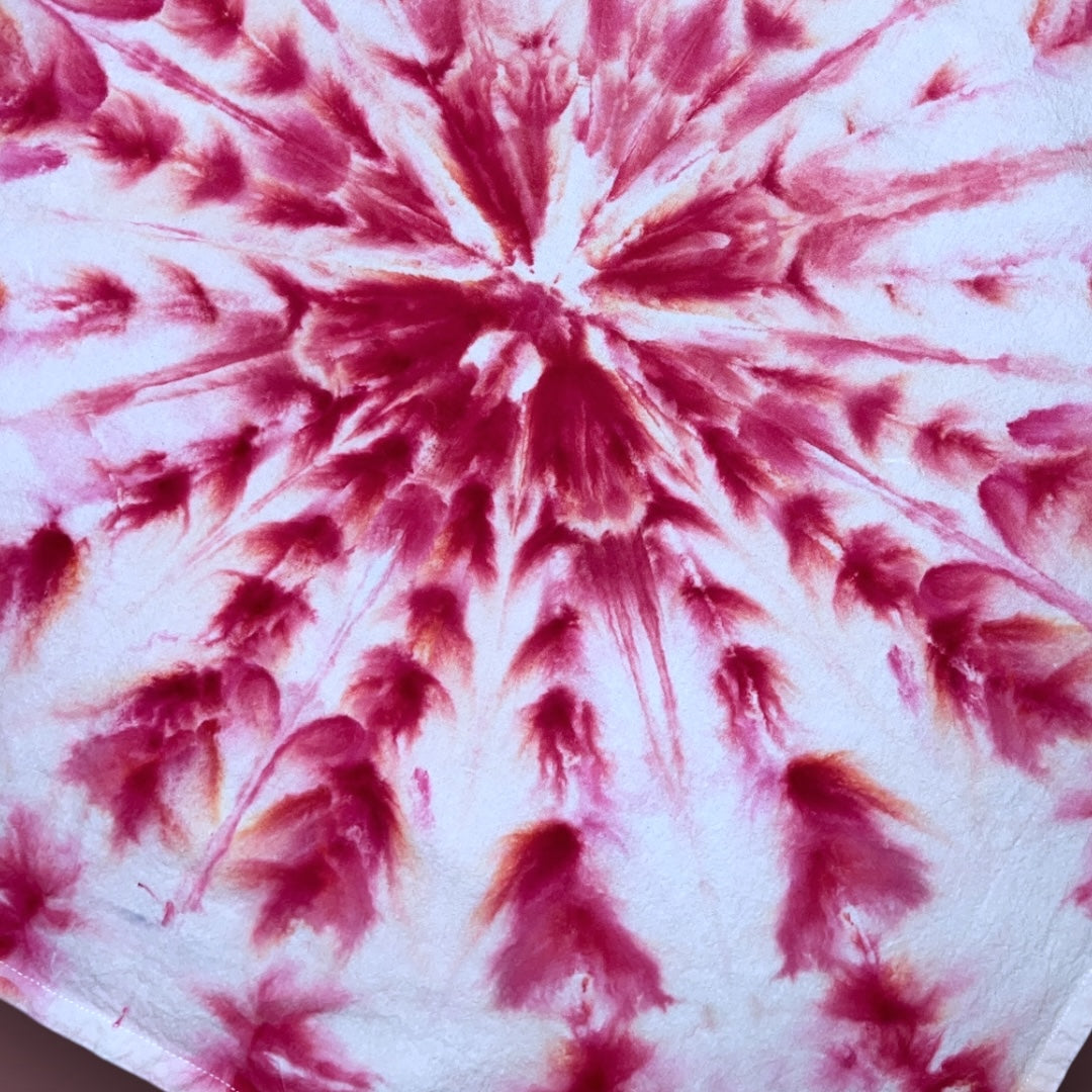 Pink Sumset Flower Mandala Flour Sack Towel