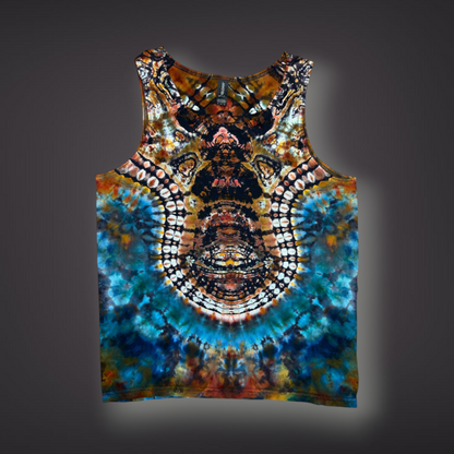 Adult Medium - Tribal Reverse Dye Tank - Fall Tones