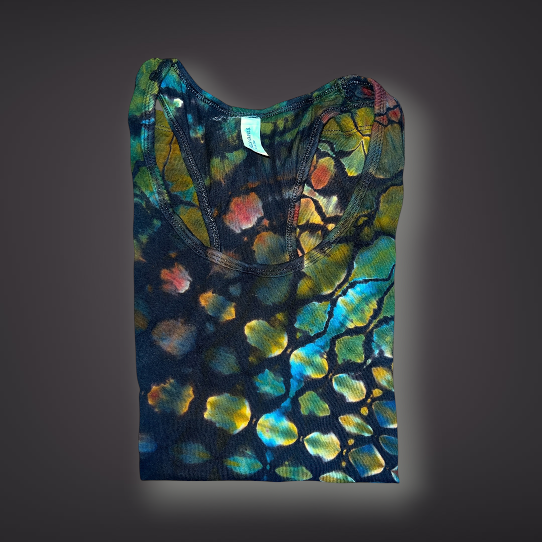 Women's 2XLarge - Stained Glass Reverse Dye Racerback Tank - Fall Tones
