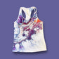 Partial Purple and Pink Geode Racerback Tank Women's Small