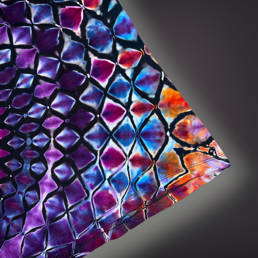 Women's Small - Stained Glass Reverse Dye Racerback Tank - My Favorite Colorset Ever!