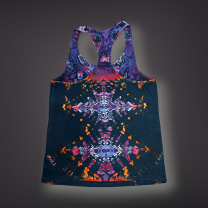 Women's Large - Tribal Reverse Dye Racerback Tank - Pacific Sunset