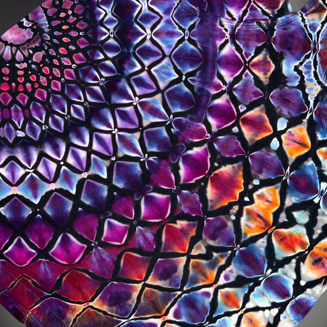 Women's 2XLarge - Stained Glass Reverse Dye Racerback Tank - My Favorite Colorset Ever!