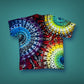 Stained Glass Reverse - Dark Rainbow - Kids XSmall Short Sleeve T-Shirt