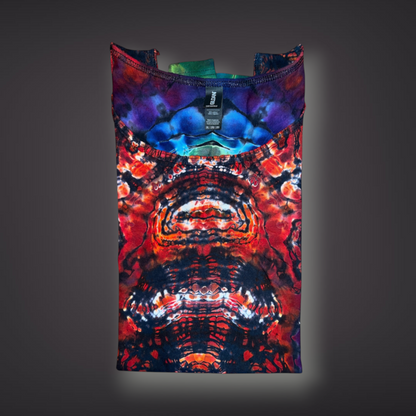 Adult XXLarge - Tribal Reverse Dye Tank - Dark Rainbow
