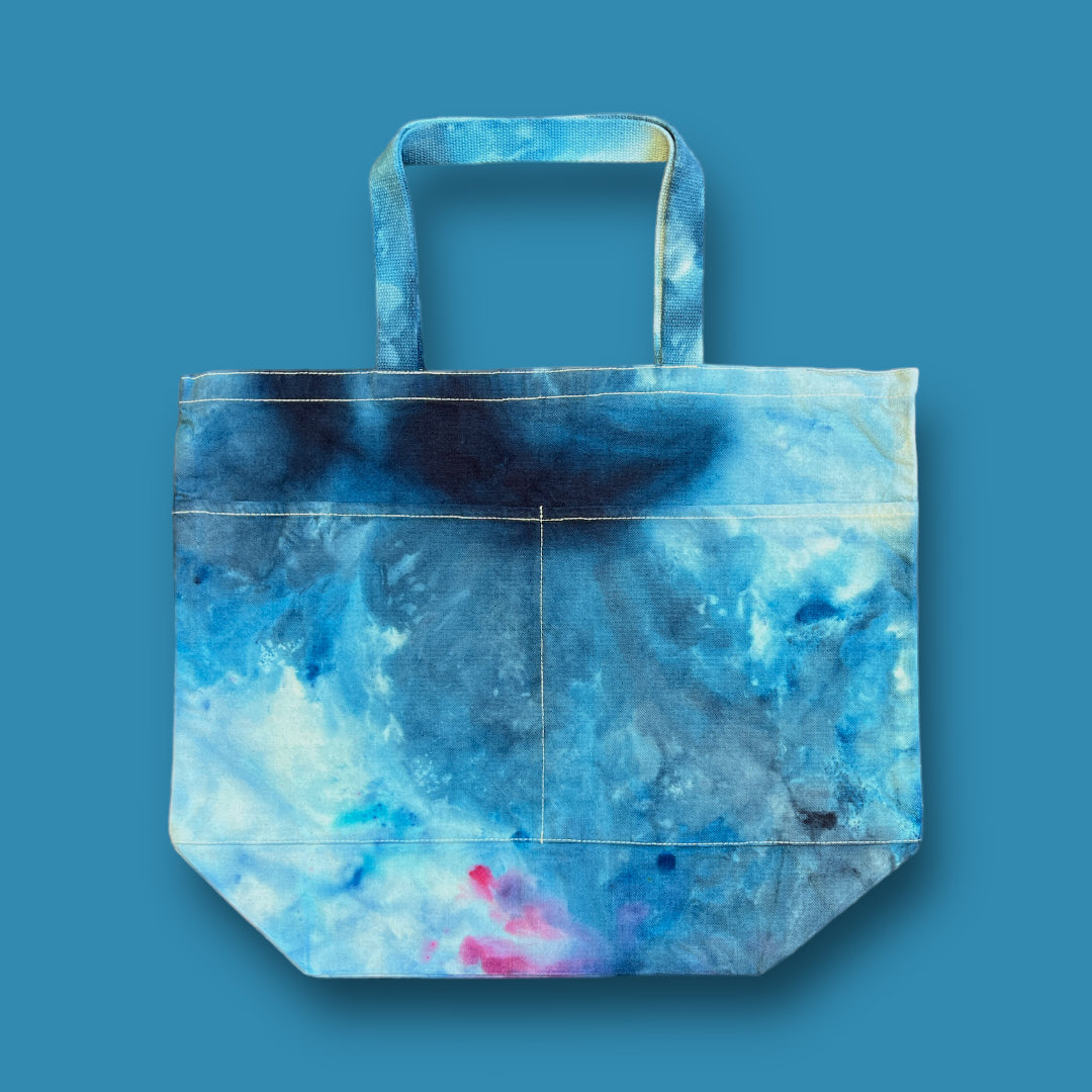 "Icy" Watercolor Canvas Bag