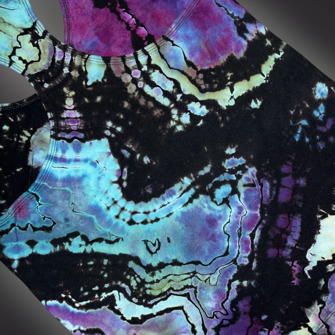 Women's XLarge - Geode Reverse Dye Racerback Tank - Abalone Shell