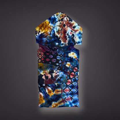 Adult Medium - Stained Glass Reverse Dye Hooded Long Sleeve - Spring Showers Sunset