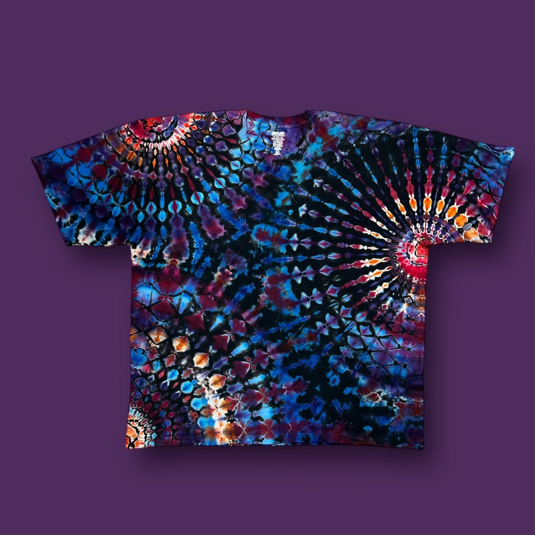 Sunrise 🌅 Stained Glass Reverse - Adult 3XL Short Sleeve T-Shirt