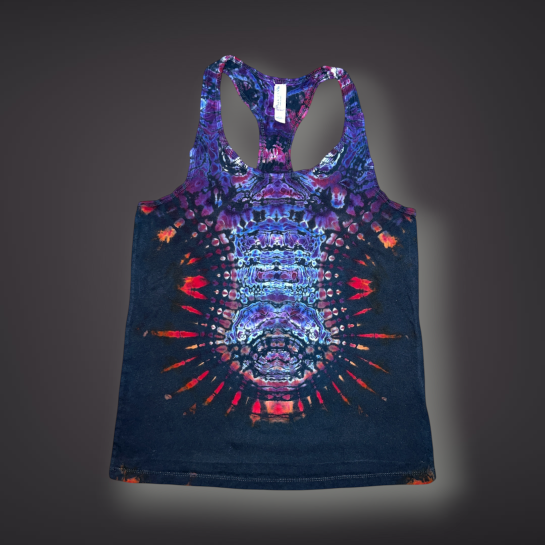 Women's Large - Tribal Reverse Dye Racerback Tank - Pacific Sunset