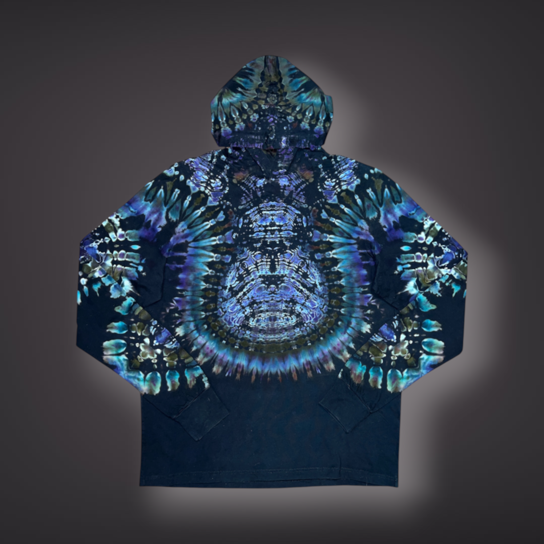 Adult XXLarge - Hooded Long Sleeve Reverse Tribal - Mystic Lake