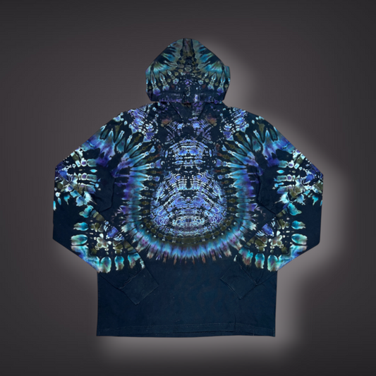 Adult XXLarge - Hooded Long Sleeve Reverse Tribal - Mystic Lake
