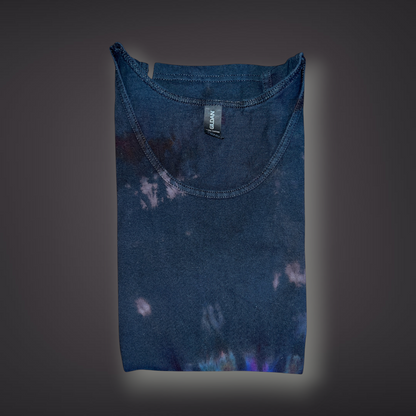 Adult XLarge - Banded Reverse Dye Tank - Dark Rainbow