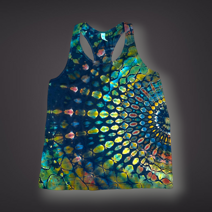 Women's 2XLarge - Stained Glass Reverse Dye Racerback Tank - Fall Tones