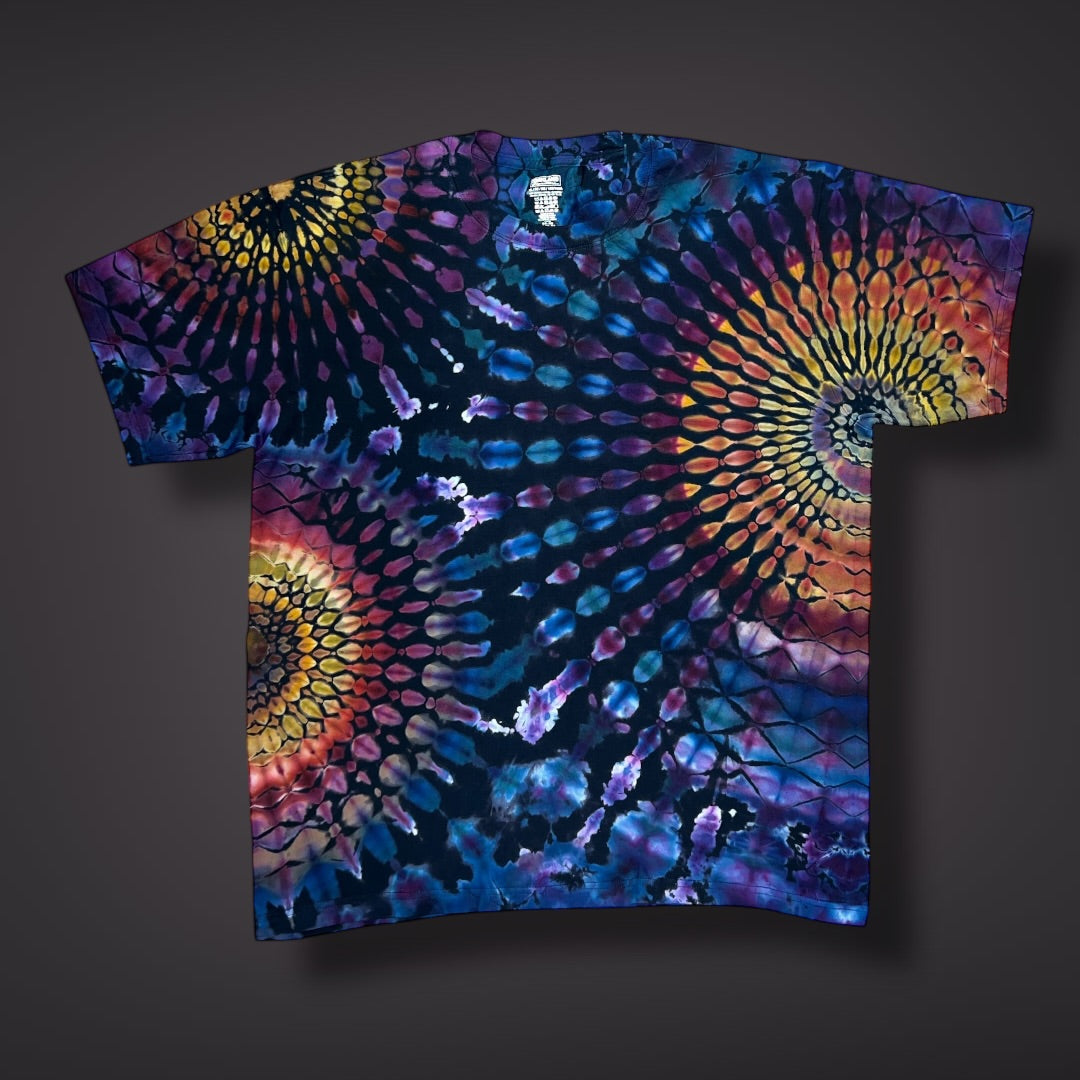 Adult XLarge - Spring Showers Short Sleeve Stained Glass Reverse