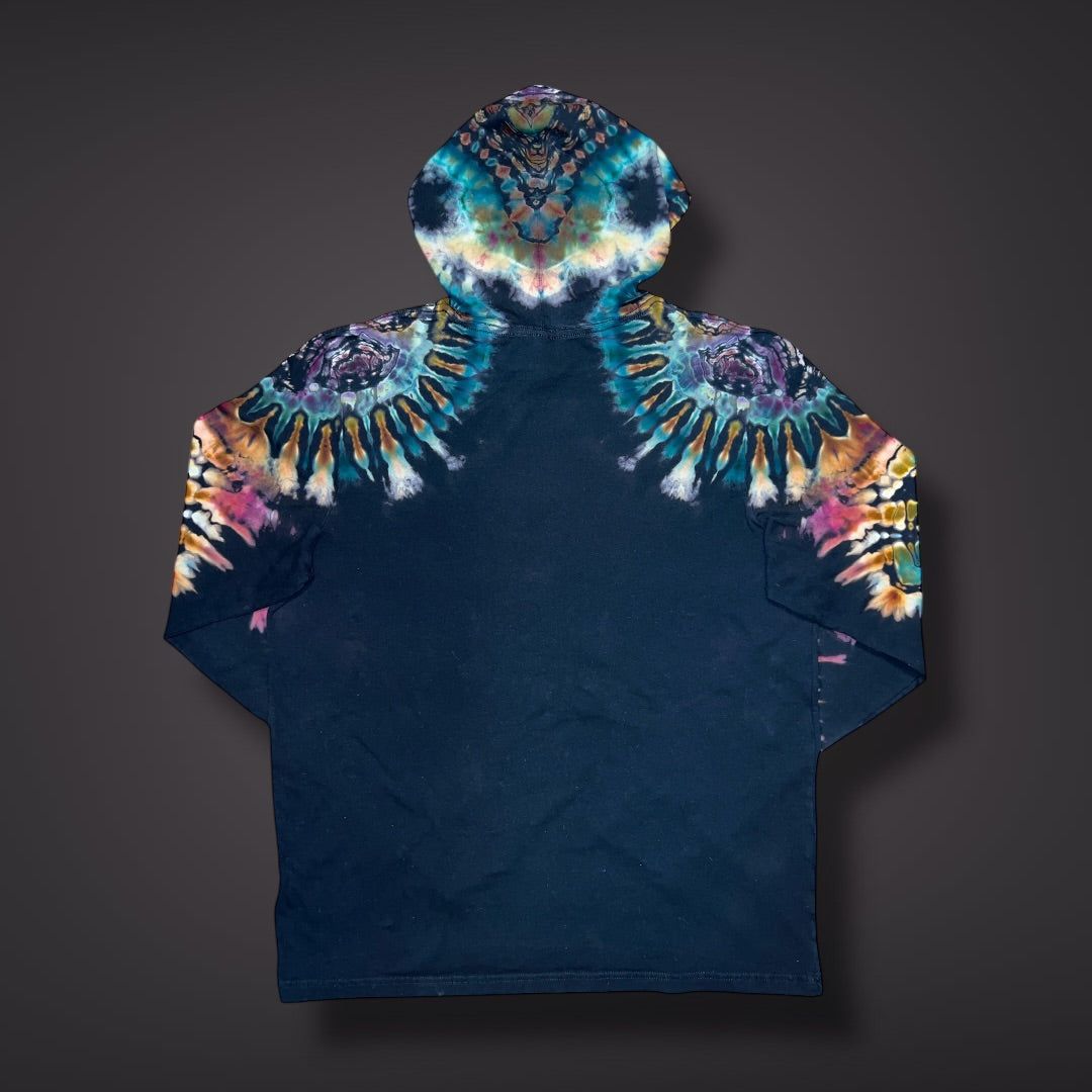 Adult XLarge Hooded Long Sleeve Shirt - Mountain berry