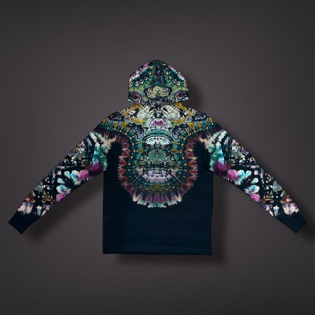 Adult Medium Hooded Long Sleeve Shirt - Mountain berry