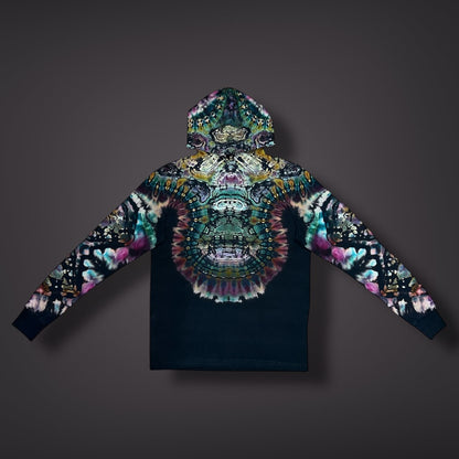 Adult Medium Hooded Long Sleeve Shirt - Mountain berry
