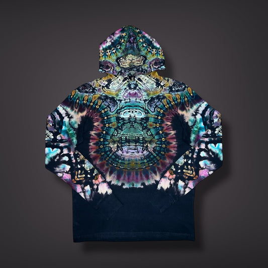 Adult Medium Hooded Long Sleeve Shirt - Mountain berry