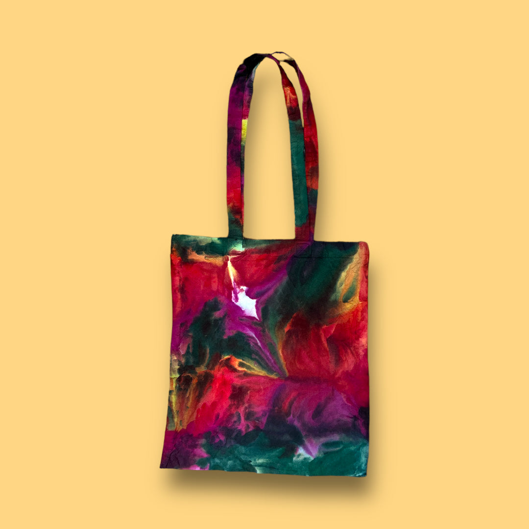 Fuchsia, Orange, Green Watercolor Grocery Bag Set