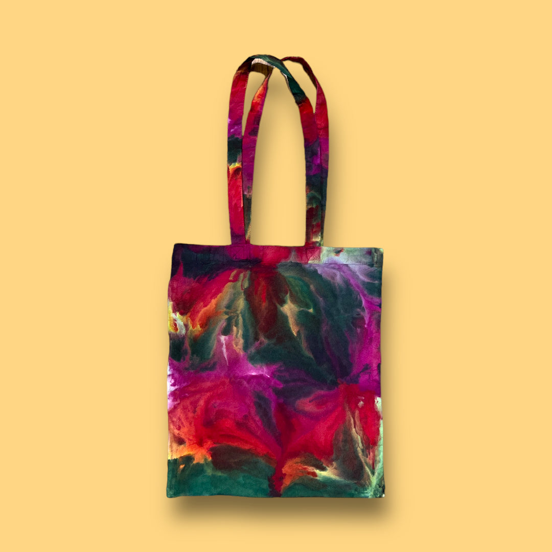 Fuchsia, Orange, Green Watercolor Grocery Bag Set