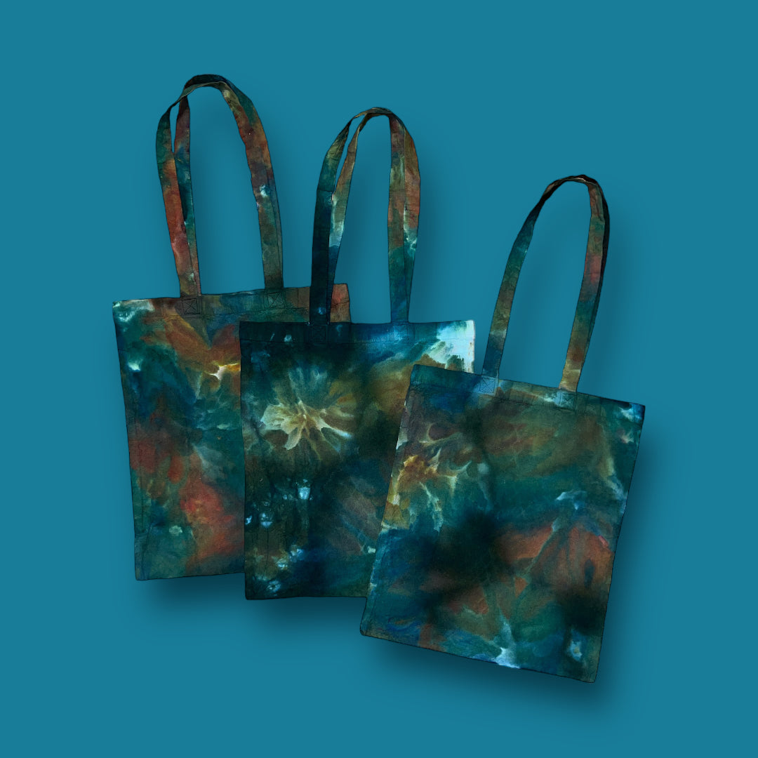 Nature Watercolor Grocery Bag Set