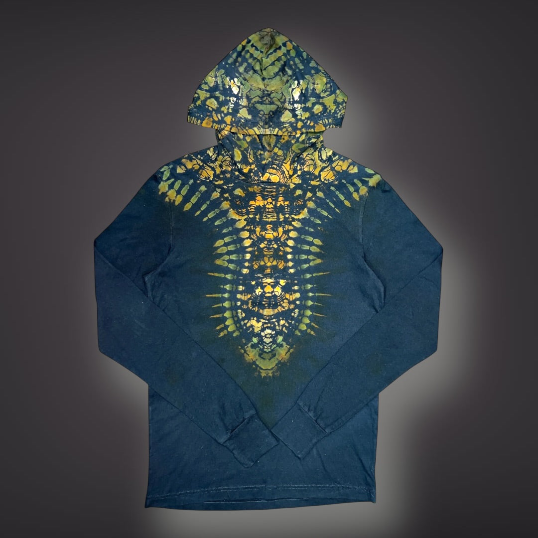 Adult Small - Camo Tribal Hooded Reverse Long Sleeve Shirt