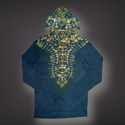Adult Small - Camo Tribal Hooded Reverse Long Sleeve Shirt