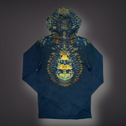 Adult Small - Camo Tribal Hooded Reverse Long Sleeve Shirt