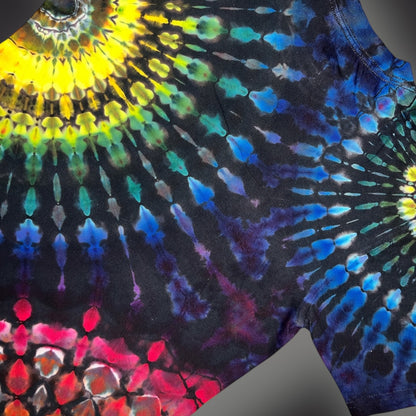 Adult Small - Dark Rainbow Reverse Short Sleeve Shirt