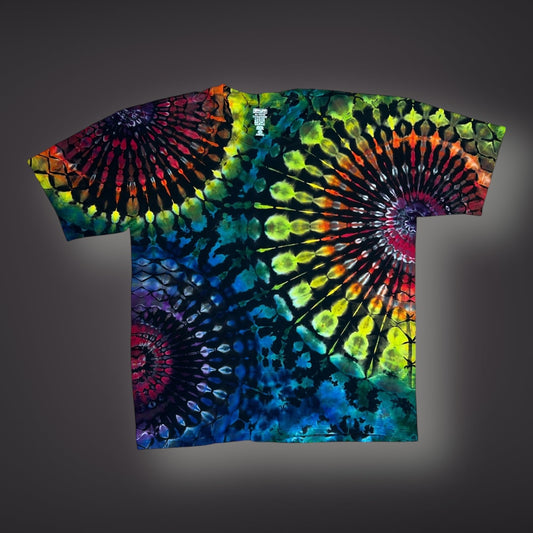 Adult XXLarge - Dark Rainbow Reverse Short Sleeve Shirt