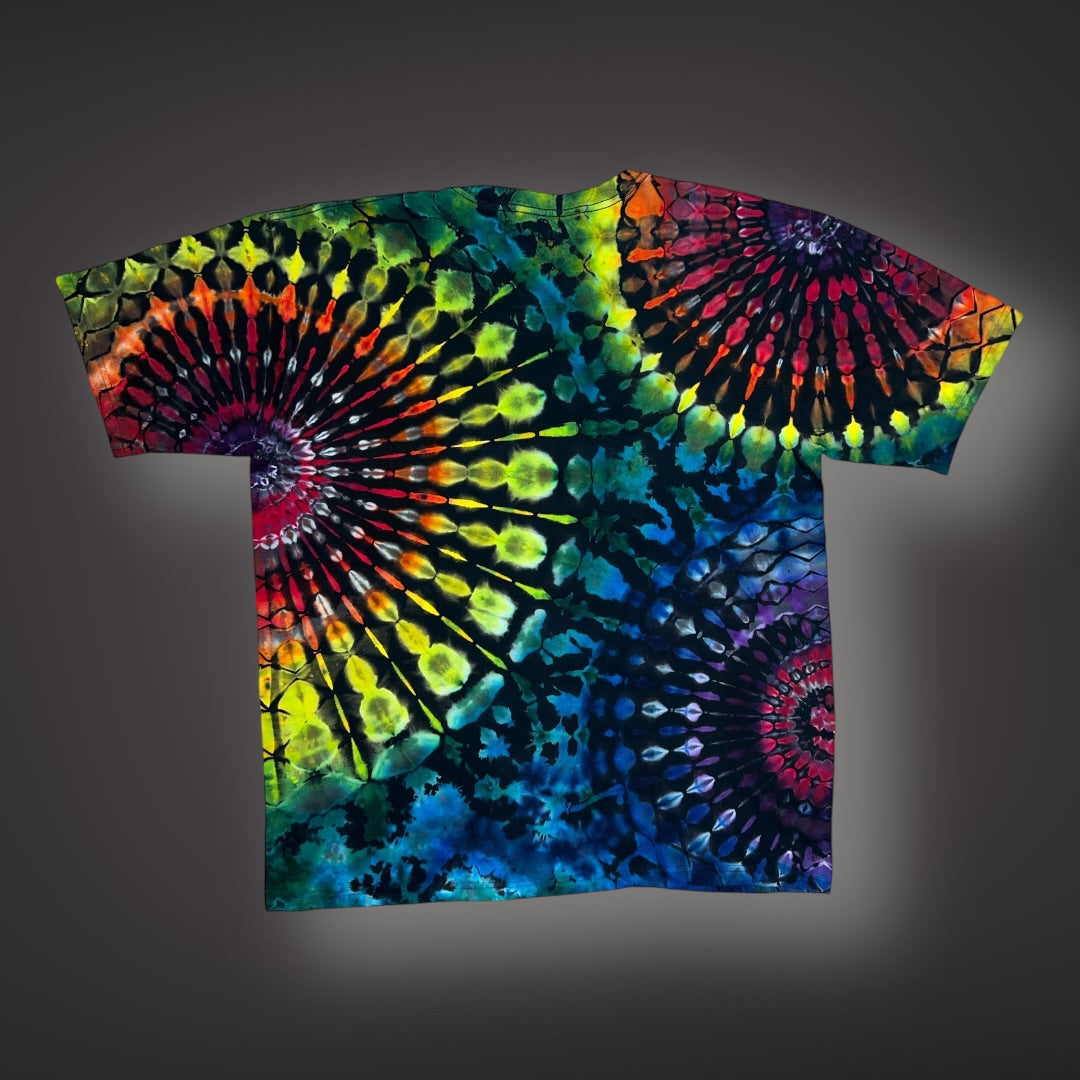 Adult XXLarge - Dark Rainbow Reverse Short Sleeve Shirt