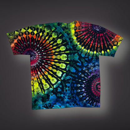 Adult XXLarge - Dark Rainbow Reverse Short Sleeve Shirt