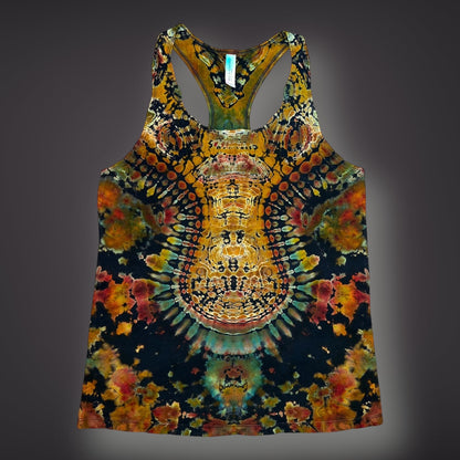Tribal Symmetry Tank in Montana Autumn - Women’s XLarge Reverse Racerback Tank