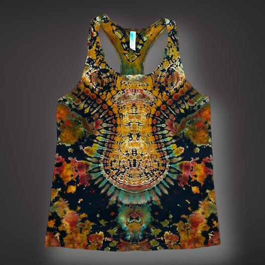 Tribal Symmetry Tank in Montana Autumn - Women’s XLarge Reverse Racerback Tank