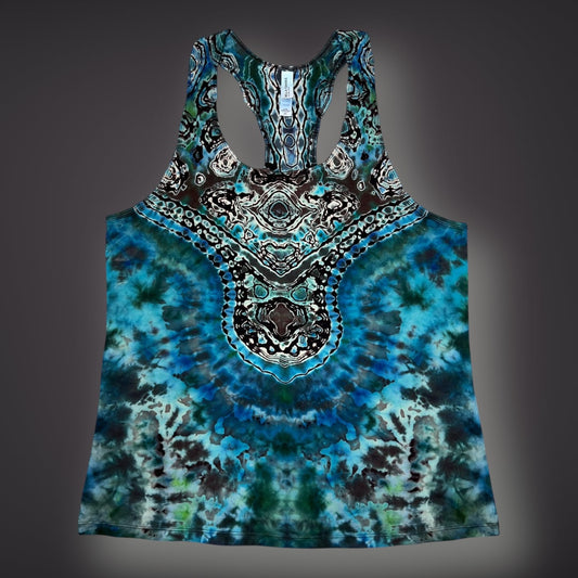 Tribal Symmetry Tank in Winterfresh - Women’s 2XLarge Reverse Racerback Tank